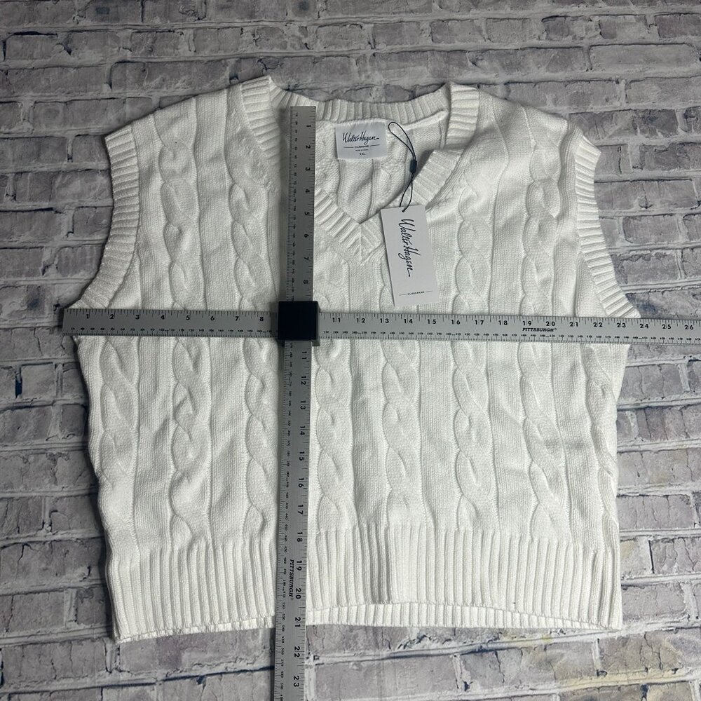 NWT Walter Hagen Women's Clubhouse Sweater Vest Size XXL (WGH11516) White - Picture 15 of 15
